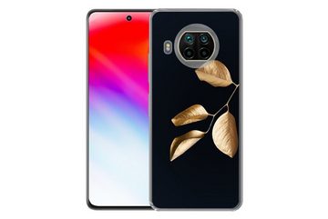 MuchoWow Handyhülle Blätter - Zweig - Gold - Luxus, Phone Case, Handyhülle Xiaomi Mi 10T Lite, Silikon, Schutzhülle