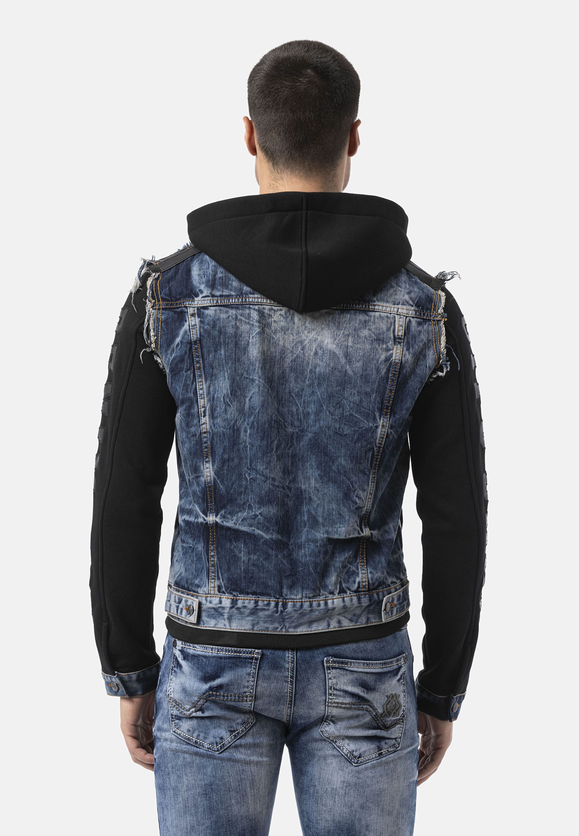 Cipo & Baxx Jeansjacke CJ309 Metallknöpfe und markante Ziernähte