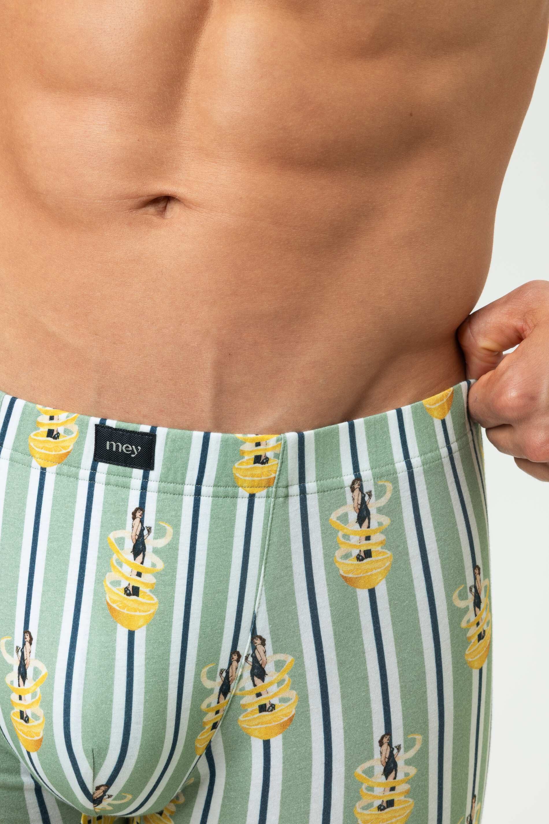 Mey Trunk Mey Long Shorty Serie Fizz & Flavours mit Print (1-St., 1) Moderne Trunks, Gemustert, Atmungsaktiv, Baumwoll-Mix