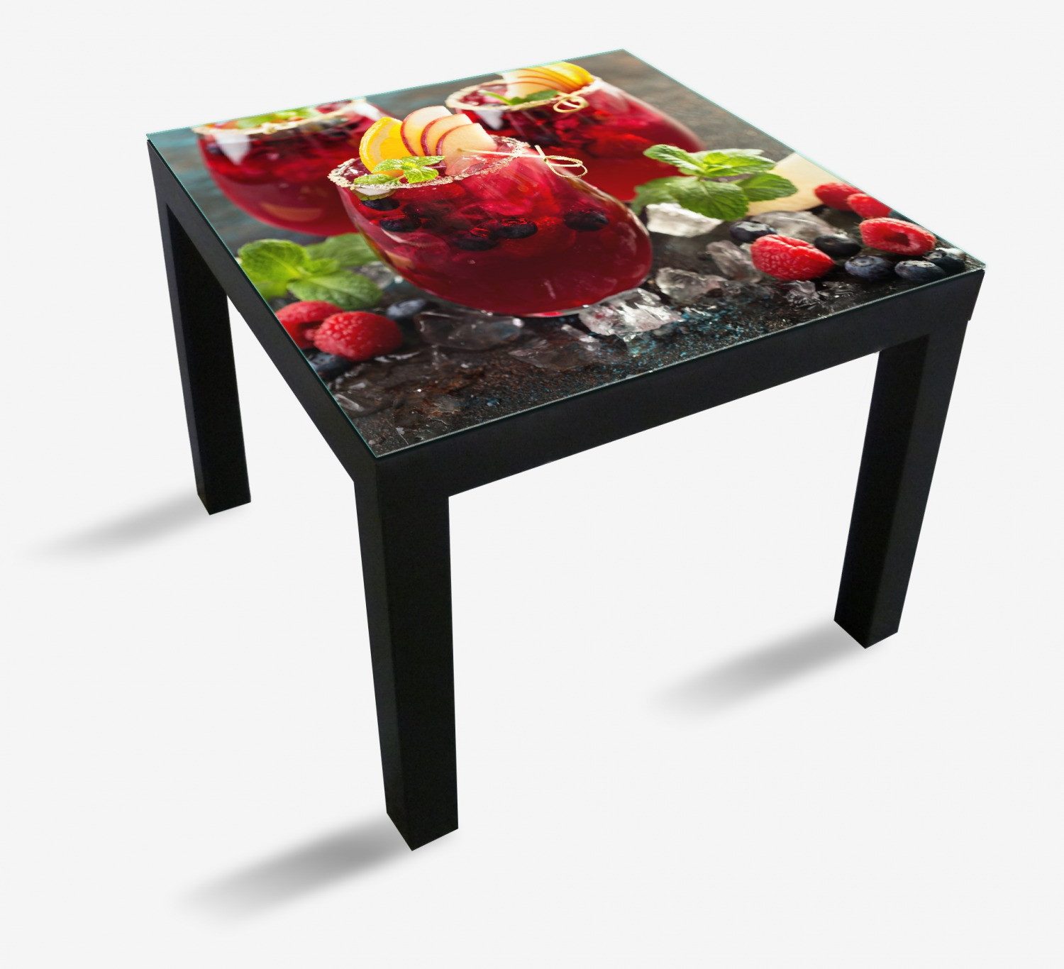 Wallario Tischplatte Sommerlicher Wildbeerencocktail (1 St), für Ikea Lack Tisch geeignet