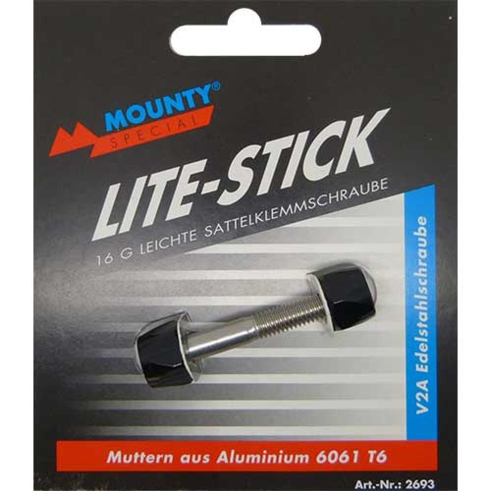 Asista Sattelstütze Asista Klemmschraube Sattelstütze M6 x 45 mm Innensechskant Niro schw