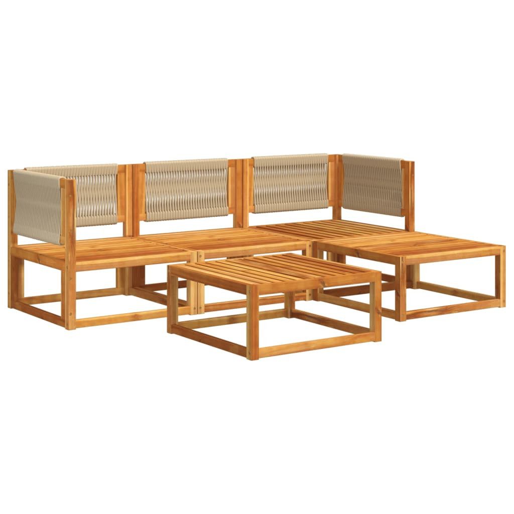 vidaXL Loungesofa 5-tlg. Garten-Sofagarnitur mit Kissen günstig online kaufen