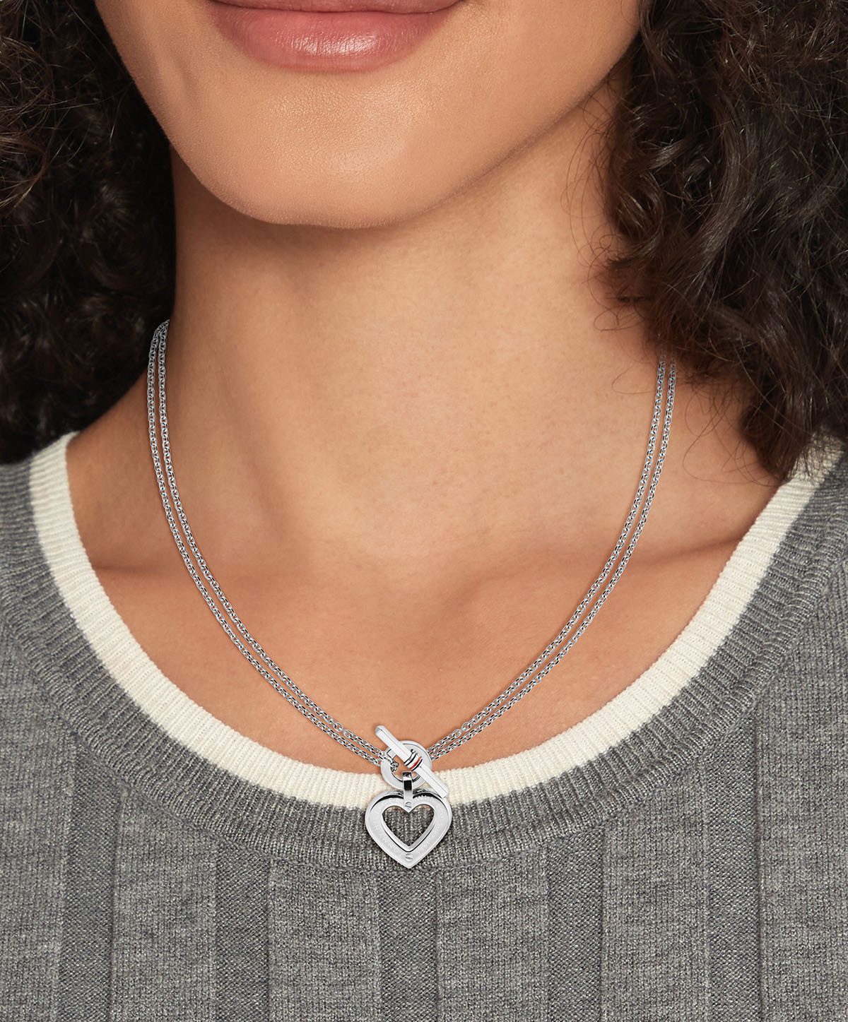 Tommy Hilfiger Kette mit Anhänger TOGGLE HEART, mit Emaille günstig online kaufen