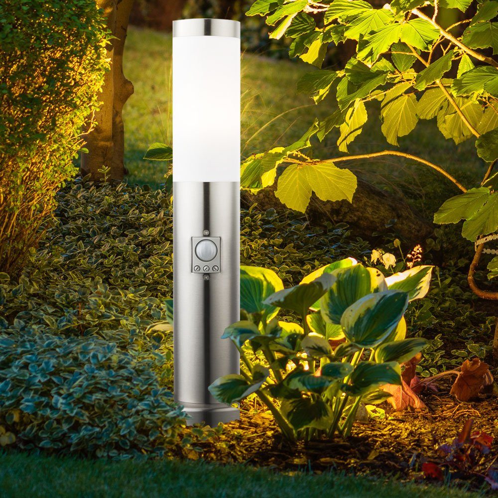 GLOBO LIGHTING LED Außen-Stehlampe, Leuchtmittel inklusive, Warmweiß, Außenleuchte Stehlampe Leuchte Wegeleuchte Sockelleuchte Garten, IP44