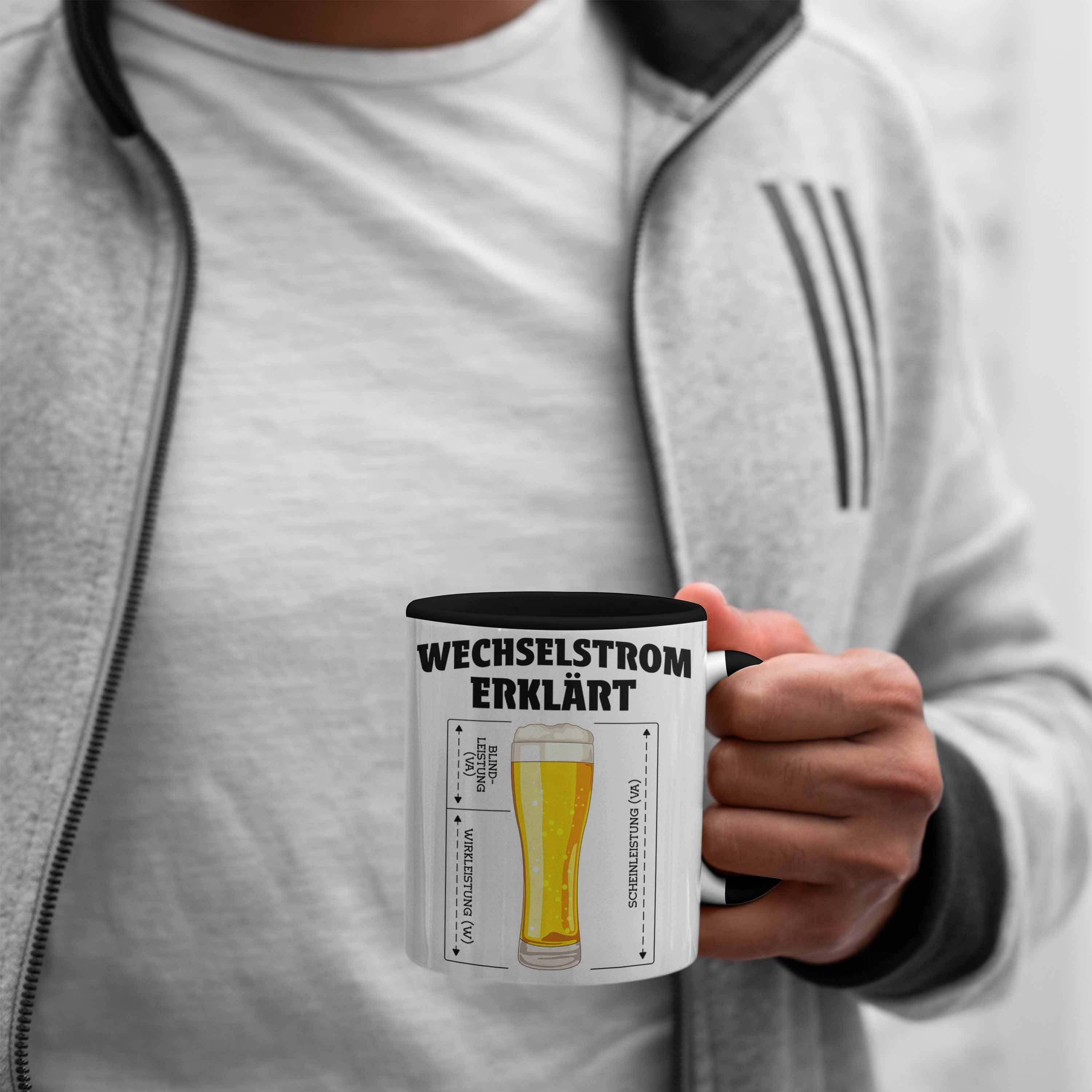 Trendation Tasse Elektriker Tasse Sprüche Geschenke für Elektroniker Geschenkidee - Elektriker Geschenk Trendation Männer schwarz