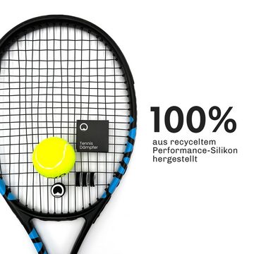 Otaro Tennisschläger Vibrationsdämpfer flacher Tennisdämpfer reduziert Schlagvibration, (die besten premium Tennisdämpfer, aus 100% recyceltem Silikon, Plastikfreie Verpackung, Deutsches StartUp), 100% aus recyceltem Performance Silikon