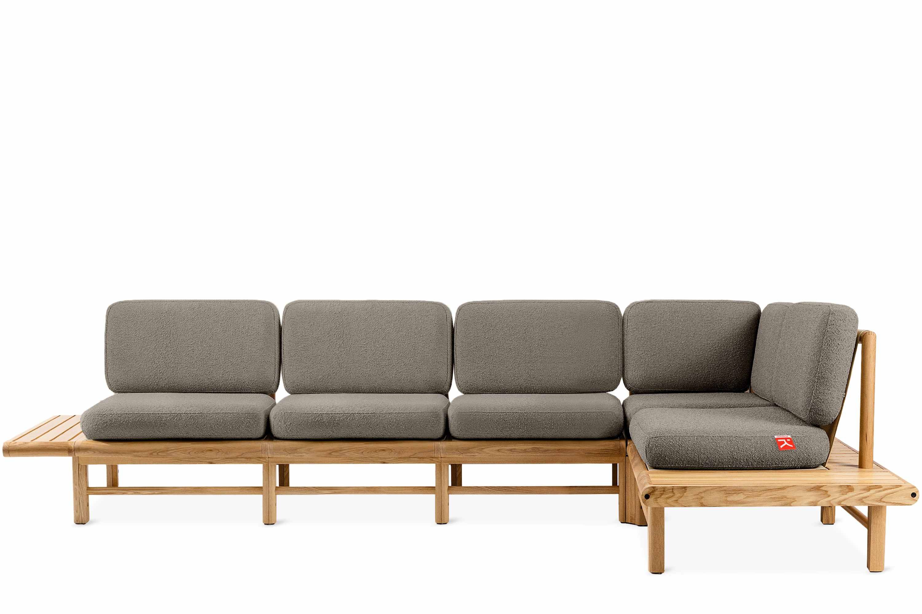 KONSIMO® Loungesofa ATREDA Garten-Ecksofa rechts, hergestellt in der EU, Boho, Garten, recycelter Polyester