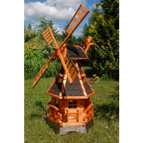 DSH DEKO SHOP HANNUSCH Gartenfigur Windmühlen mit Beleuchtung – versch. Farben – Höhe 1,25 Meter