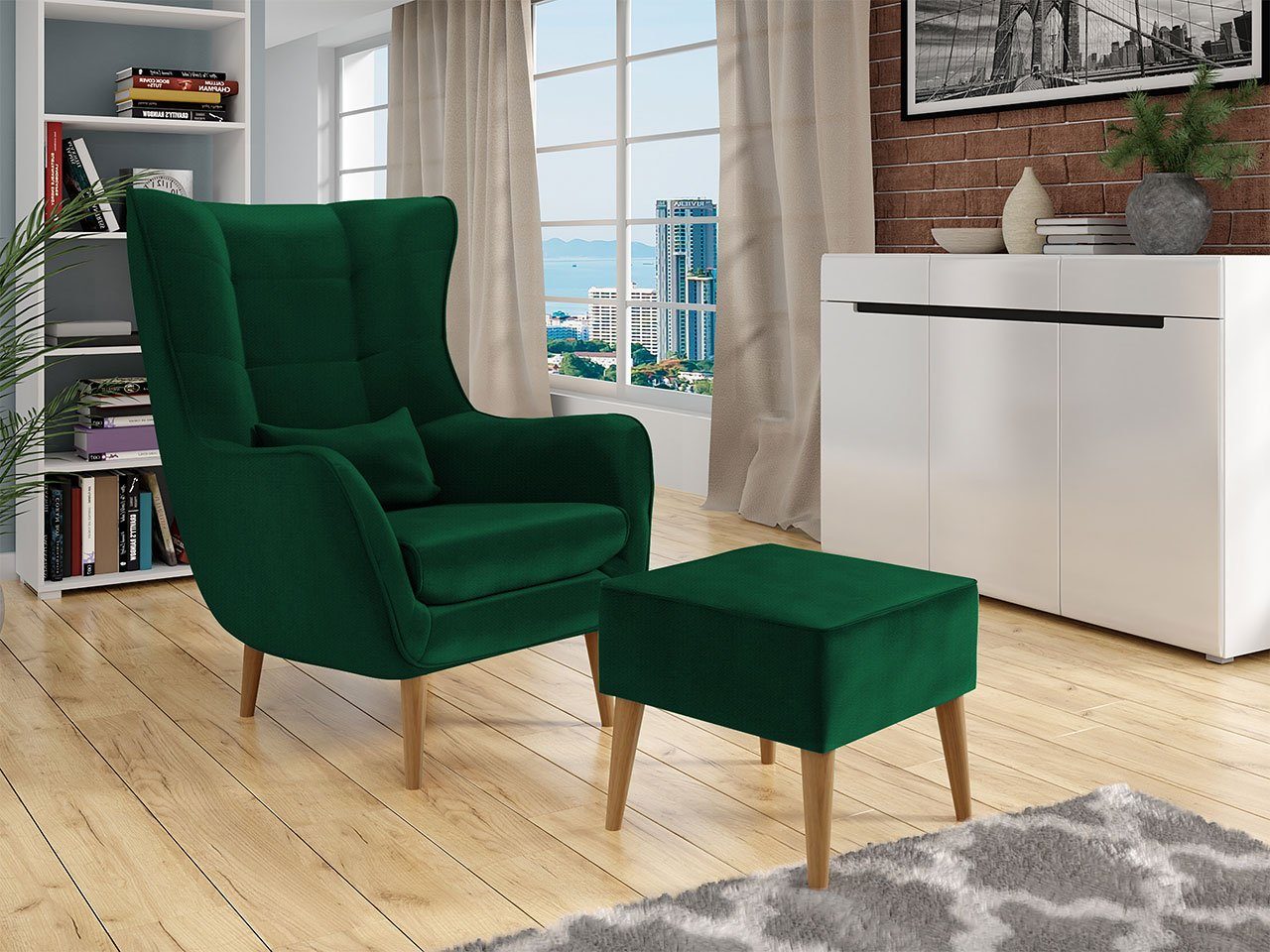 MIRJAN24 Sessel Estjano mit Fußbank (2er-Set), günstig online kaufen