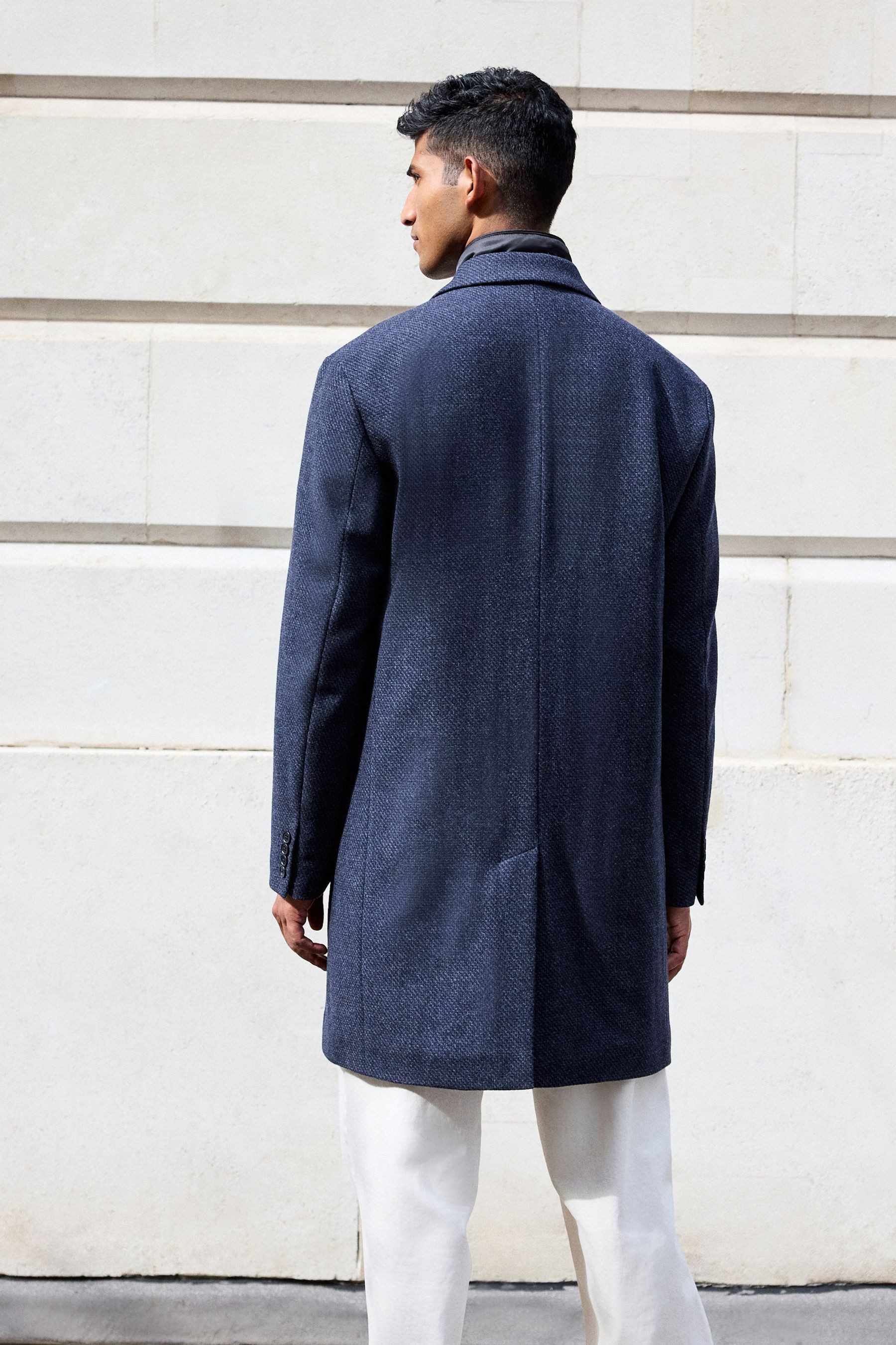 Next Steppmantel Wattierter Mantel aus Wollgemisch mit Mock-Gilet (1-tlg) günstig online kaufen