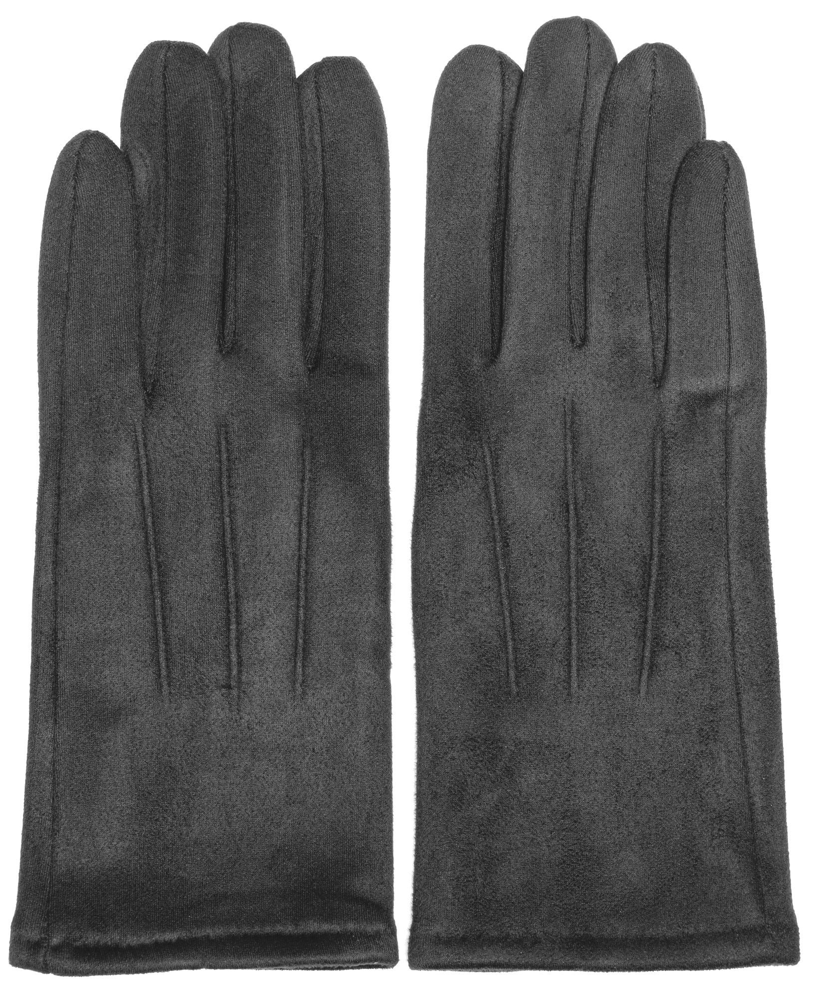 Caspar Strickhandschuhe GLV014 klassisch elegante Handschuhe dunkelgrau mit 3 uni Nähten Damen