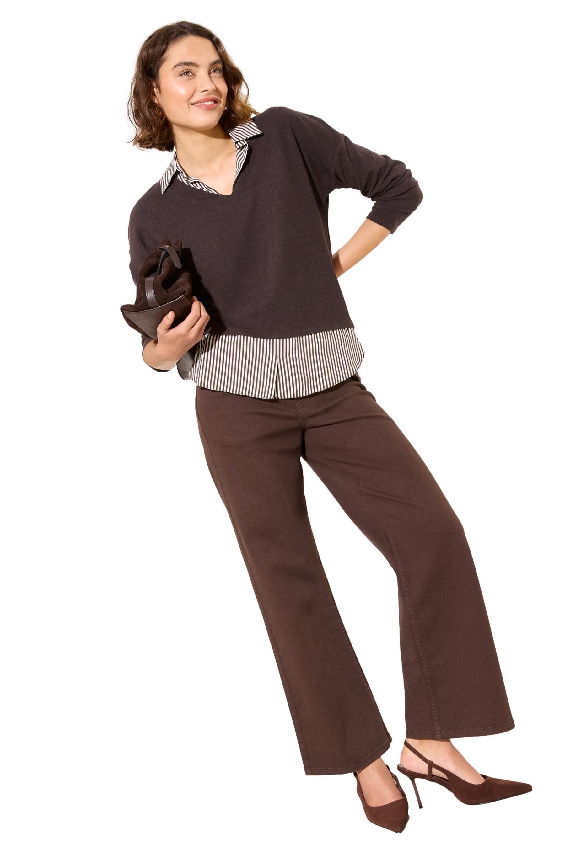 Strickpullover Friends Like These 2-in-1-Pulli, Jersey-Popeline