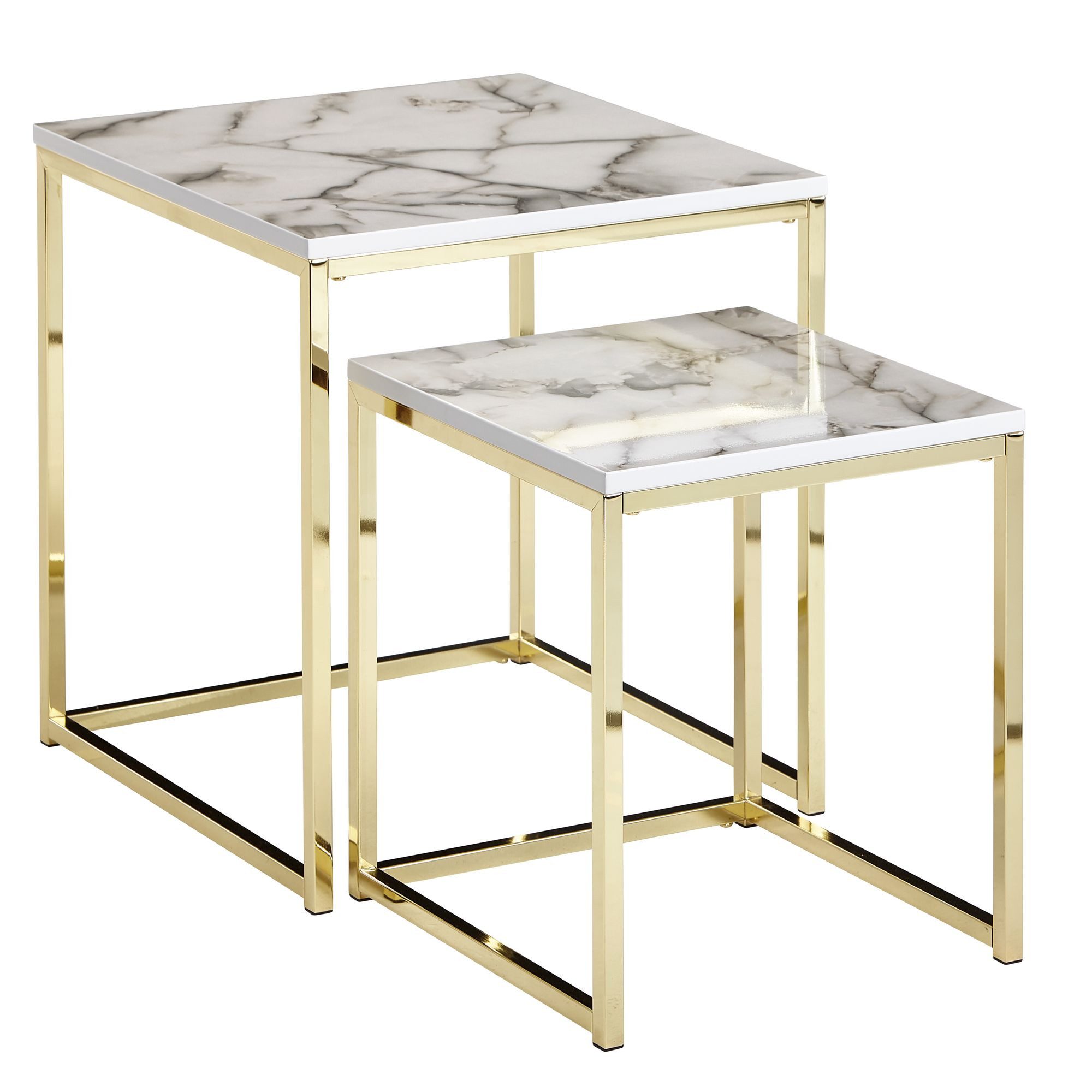 FINEBUY Satztisch FB24018 (2er Set Weiß günstig online kaufen