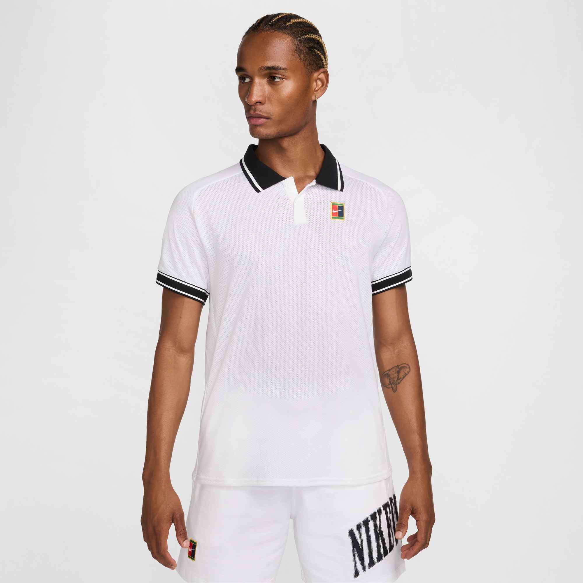Nike Poloshirt M NKCT HERITAGE POLO WHITE/BLACK