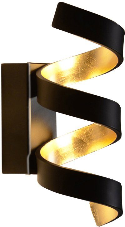 Design integriert, fest LED LED Warmweiß, Blattgold-Effekt Wandleuchte LUCE HELIX,