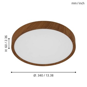 EGLO LED Deckenleuchte Musurita, Leuchtmittel inklusive, Deckenlampe, Wohnzimmerlampe, Küchenlampe, Flurlampe Decke, Ø 34 cm