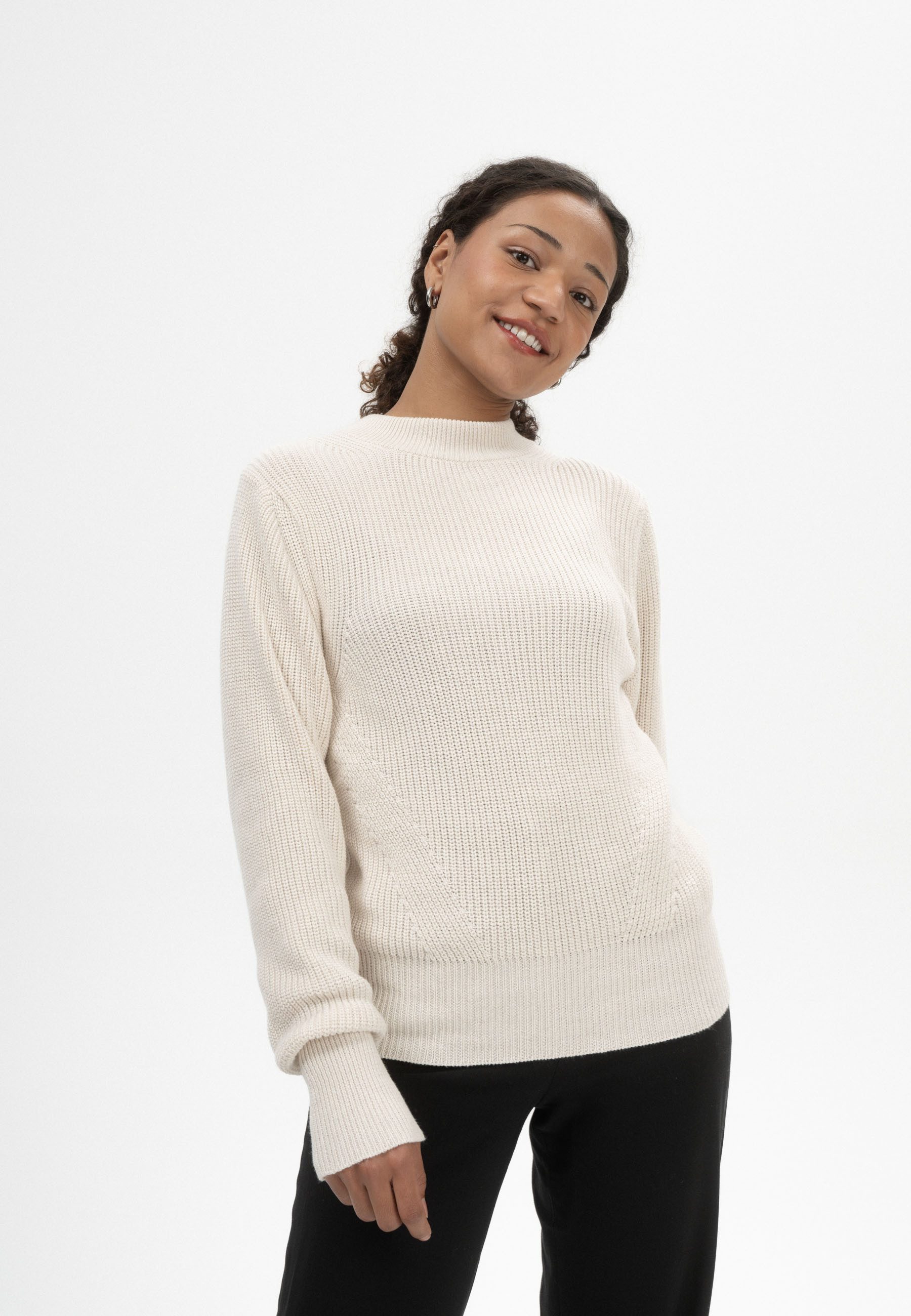 MELA Strickpullover Strickpullover Style RIYA Rippbündchen