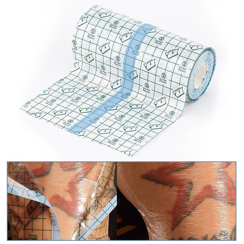 OSTWOLKE Wundpflaster 10M Tattoo Verband Repair Sticker Aufkleber Schutzfolie Atmungsaktiv, Wasserfest, Transparent
