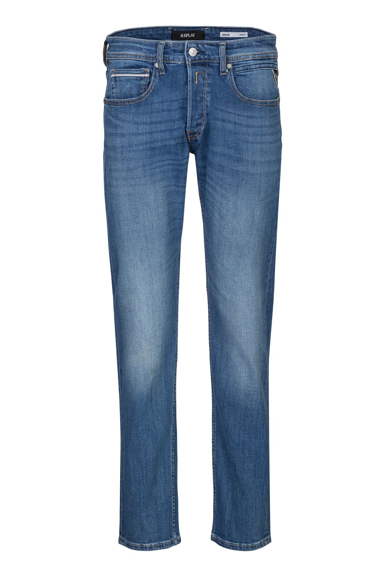 Replay 5-Pocket-Jeans GROVER - 10.5 OZ DARK INDIGO SUPER STRETCH DENIM