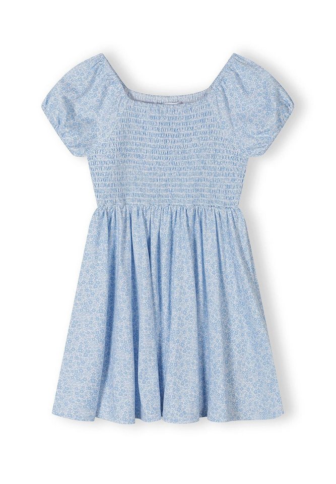 MINOTI Jerseykleid für Mädchen mit Smokoberteil Blumenmuster