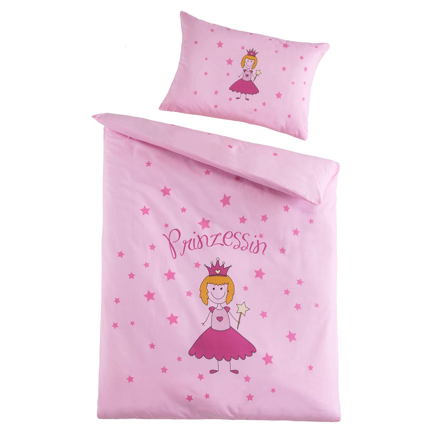 Holiday Heimtex Babybettwäsche PRINZESSIN, 100 x 135 cm, Pink, Baumwolle, 2 günstig online kaufen
