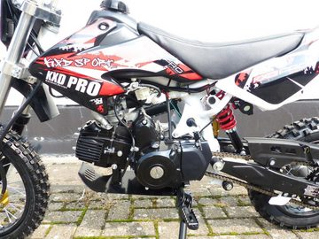KXD Dirt-Bike 125ccm Dirtbike Pitbike KXD 607 4Takt Automatik 14/12 Enduro Cross Rot