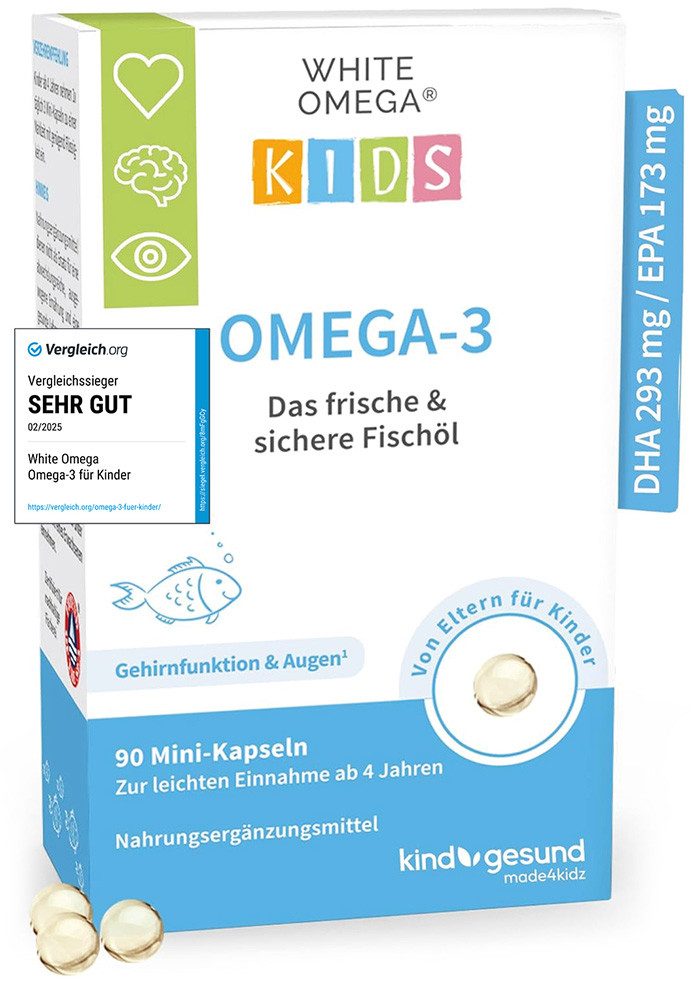 kindgesund Omega-3 für Kinder - WHITE OMEGA Kids Kapseln