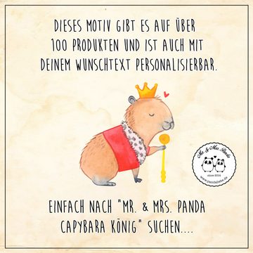 Mr. & Mrs. Panda Bierkrug Capybara König - Weiß - Geschenk, Tiermotive, 500ml, Bierkrüge, 5 l, Keramik, Liebevolle Motive