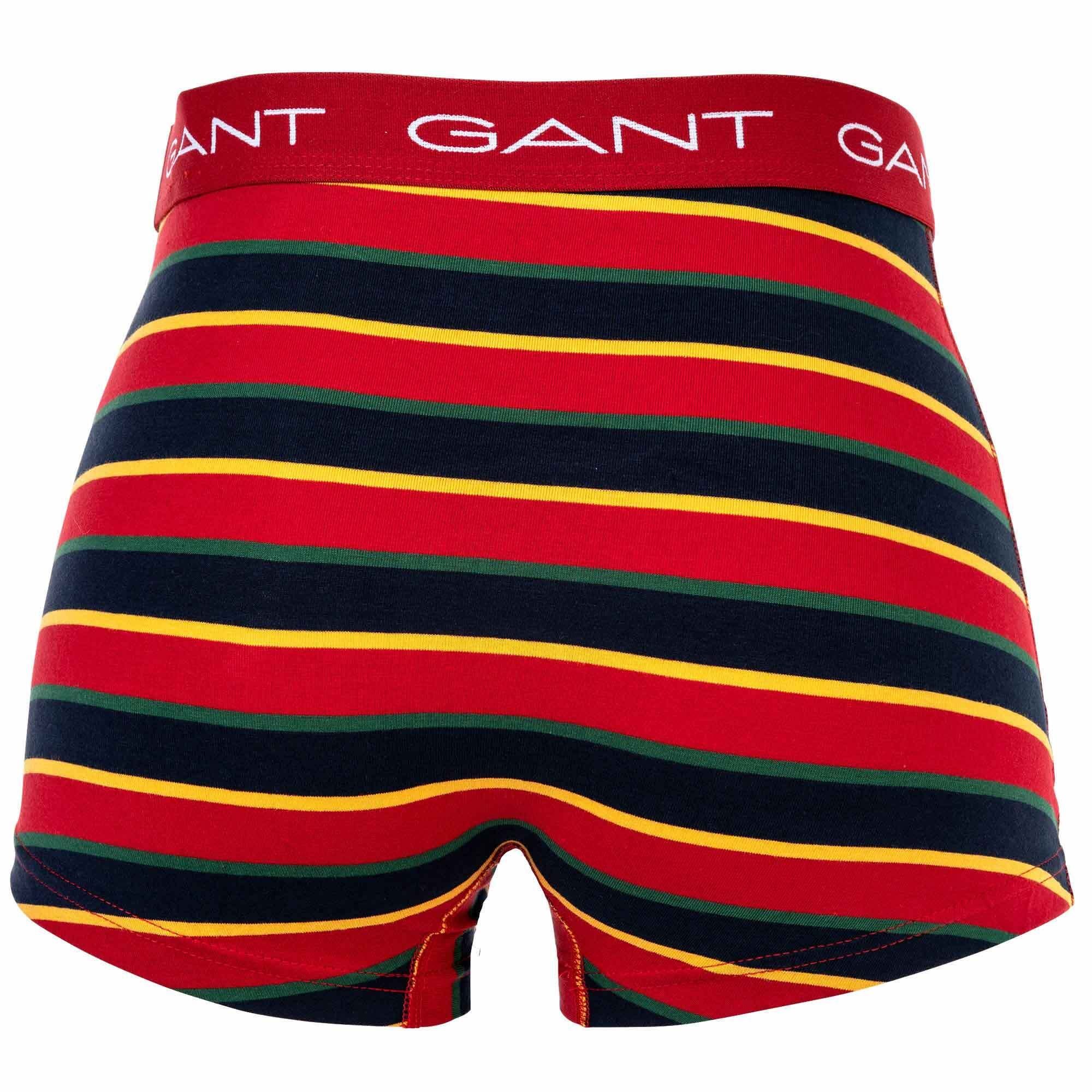 Rot Trunks - Stripe Boxer Shorts, Herren 3er Gant Boxer Pack