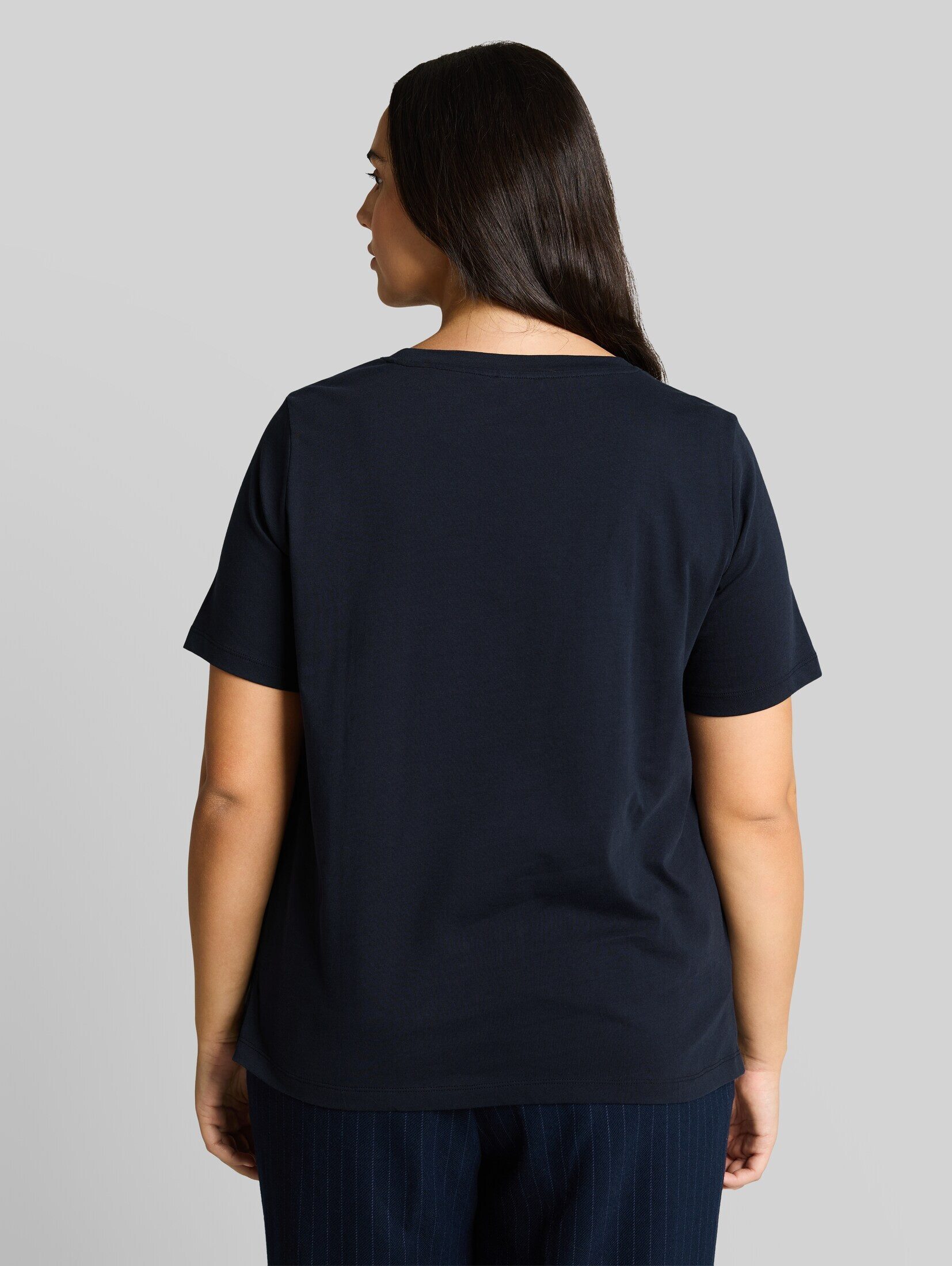 TOM TAILOR PLUS T-Shirt T-Shirt Plus Size - Boxy Fit T-Shirt mit Brusttasche