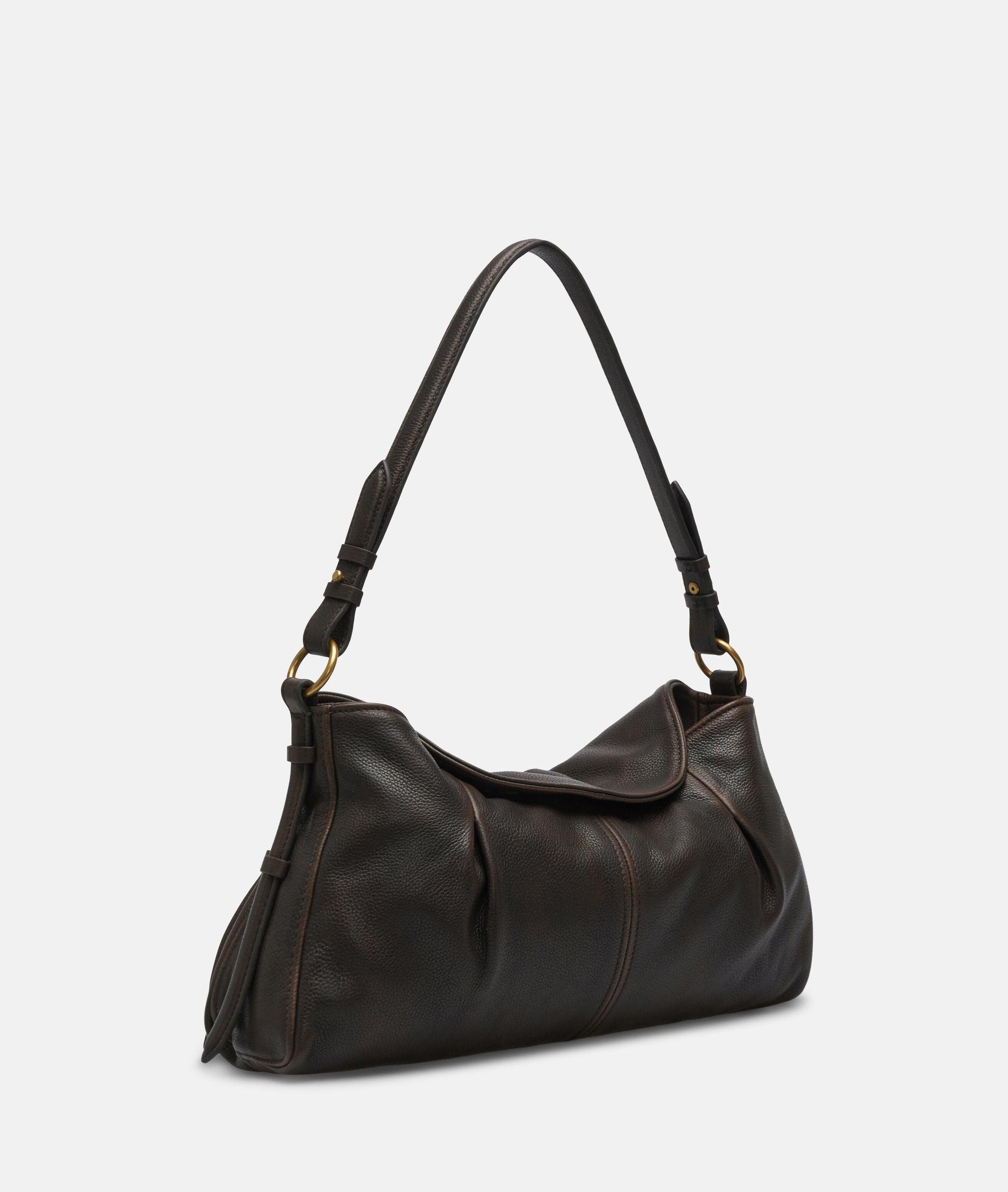 Liebeskind Berlin Schultertasche Elya Schultertasche M, Geräumige Schultertasche mit Vintage-Effekt