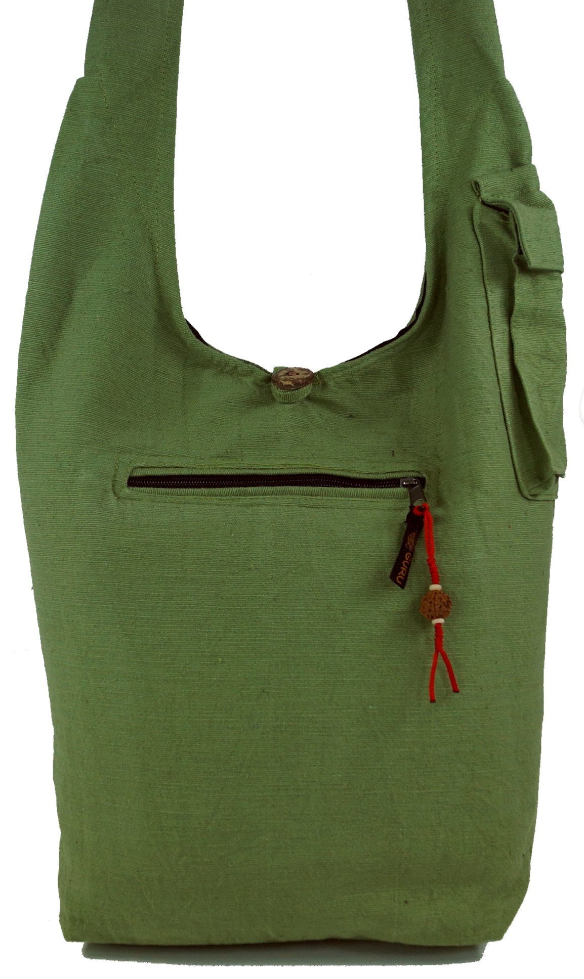 Schultertasche Guru-Shop - Tasche, Bag, grün Sadhu Goa Schulterbeutel