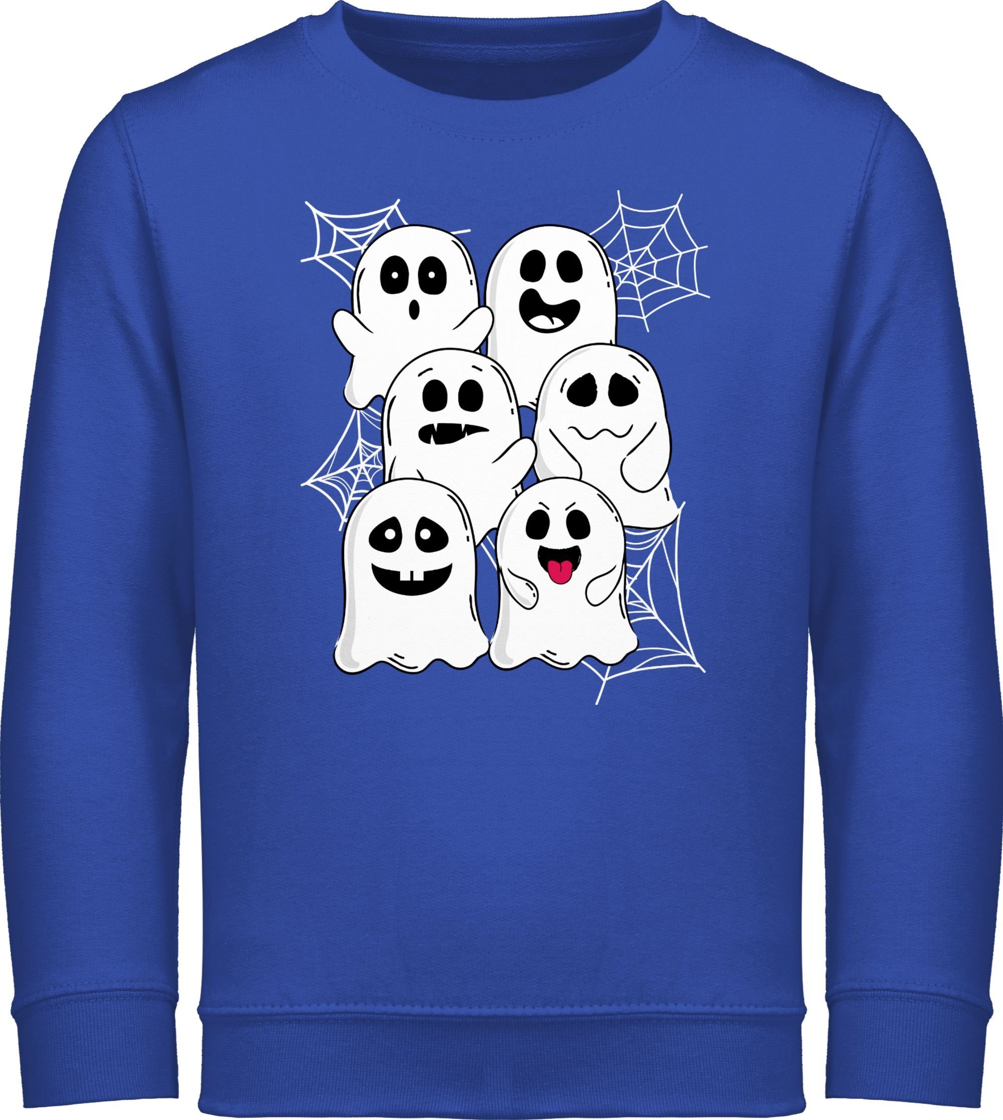 Shirtracer Sweatshirt Lustige Geister Gespenster Geist Gespenst Halloween Kostüme für Kinder 3 Royalblau