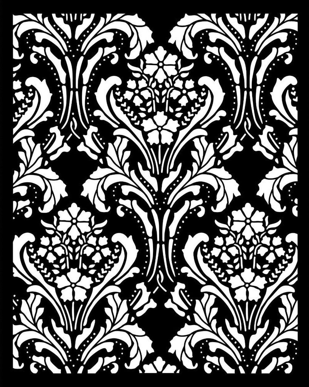 Stamperia Malschablone Schablone Quiet Days - Baroque Tapestry, 20 x 25 cm