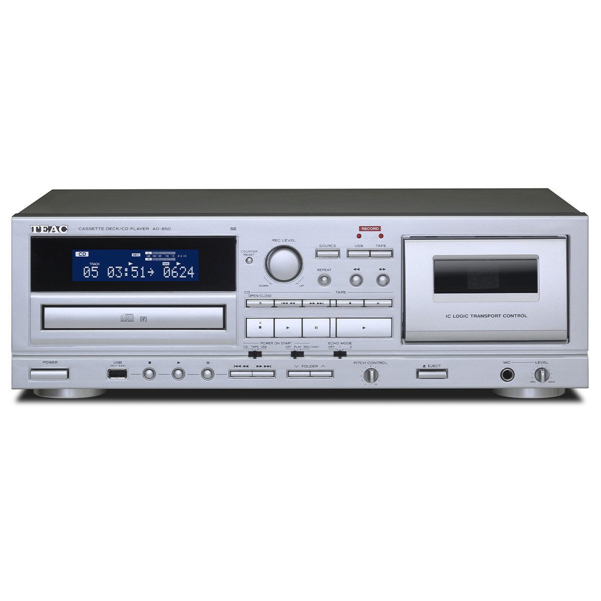 TEAC AD-850-SE CD- und Kassettenspieler silber Kassetten Player