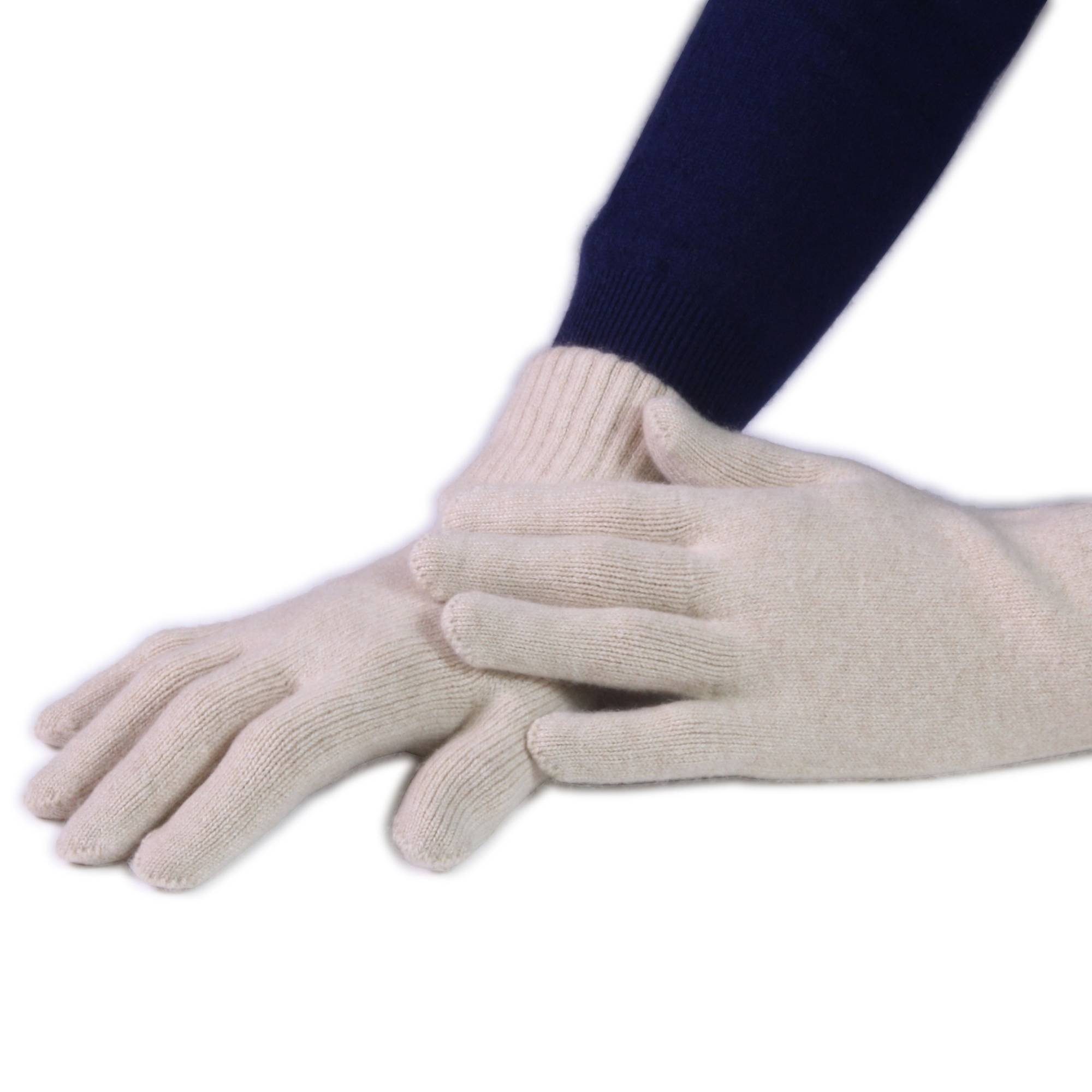 Kaschmir Tumelo 100% Strickhandschuhe Handschuhe HerrenBeige
