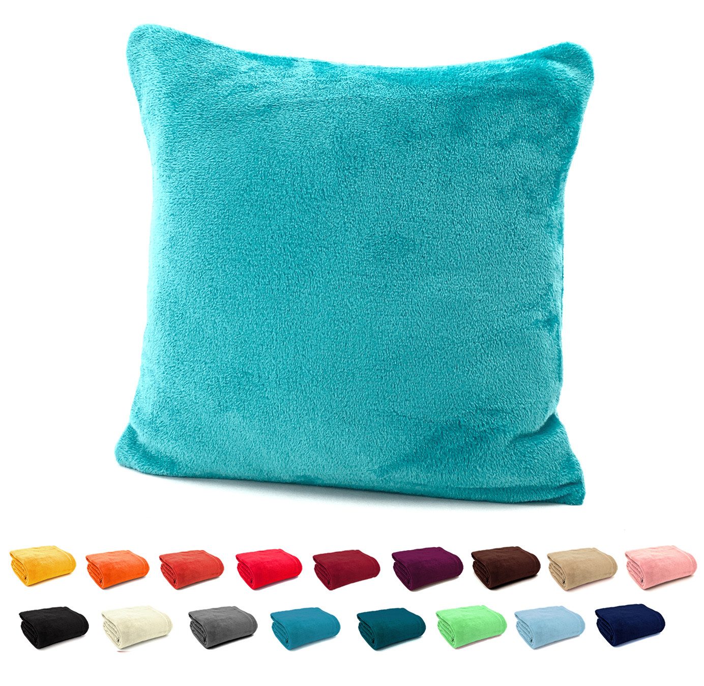 heimtexland Декоративные подушки Flanell Soft Kuschelkissen Plüsch Подушкиbezug, super weich und flauschig, Всеrgiker geeignet, atmungsaktiv
