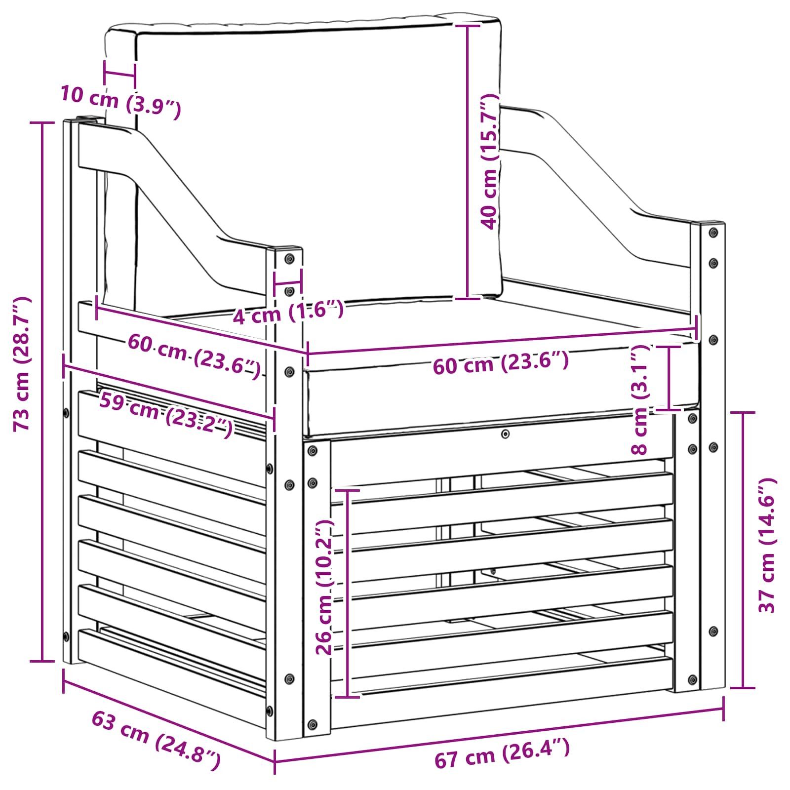 vidaXL Sofaelement Outdoor-Sofa Polyester Weiß (1 St)