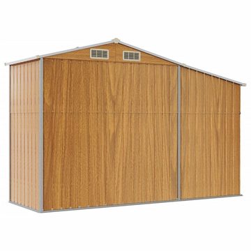 vidaXL Garten-Geräteschrank Gerätehaus Braun 277x93x179 cm Verzinkter Stahl