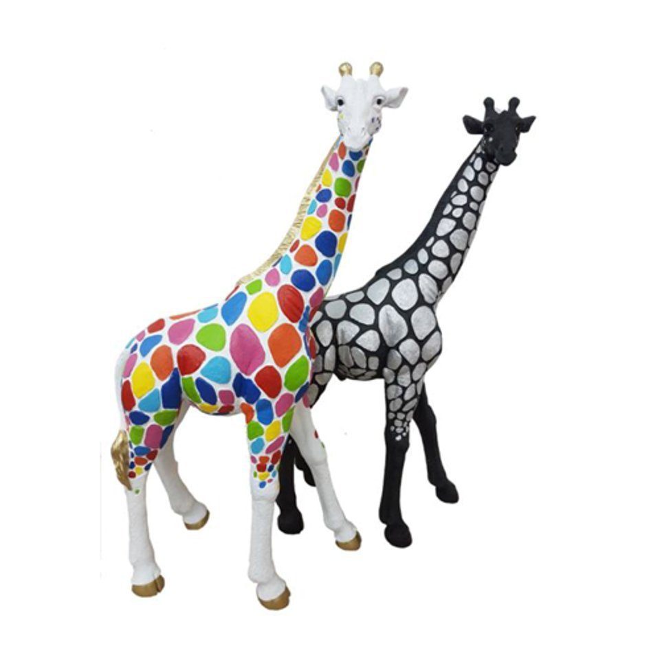 JVmoebel Skulptur abstrakte Skulptur Giraffe Dekoration Figur Kunststoff Deko Statue 77cm Statuen