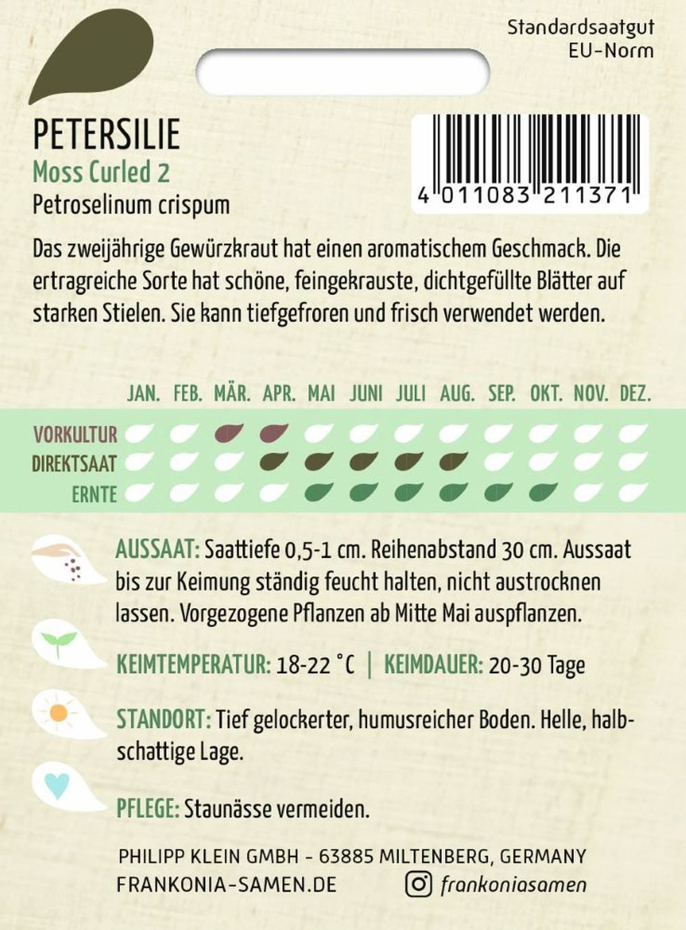 FRANKONIA Kräutersamen Petersillie, Moss Curled 2 - Gewürz Petersilien-Same günstig online kaufen