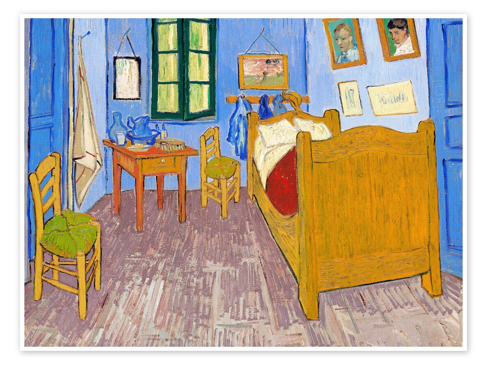 Posterlounge Wandbild Vincents Schlafzimmer in Arles, Vincent van Gogh, erhältlich als Poster, Leinwandbild, Wandsticker oder Acrylglasbild