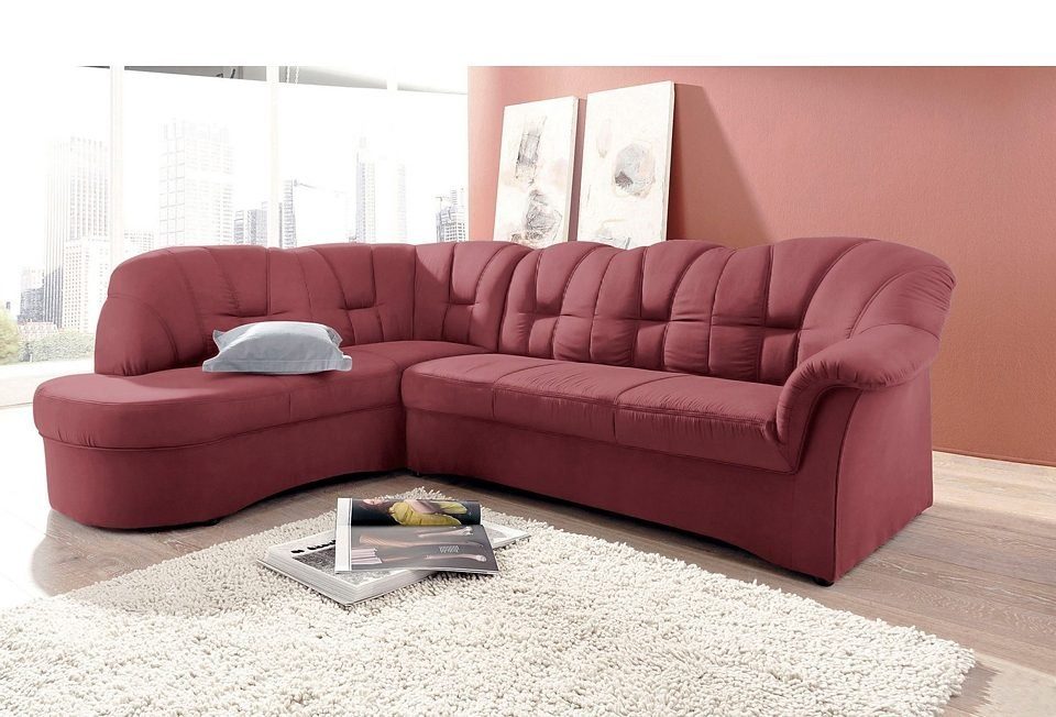 DOMO collection Ecksofa Papenburg, zeitlose Rückensteppung, günstig online kaufen