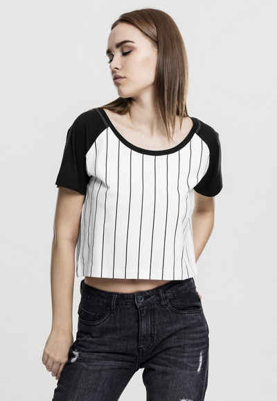 URBAN CLASSICS T-Shirt Urban Classics Damen Ladies Cropped Baseball Tee (1-tlg)