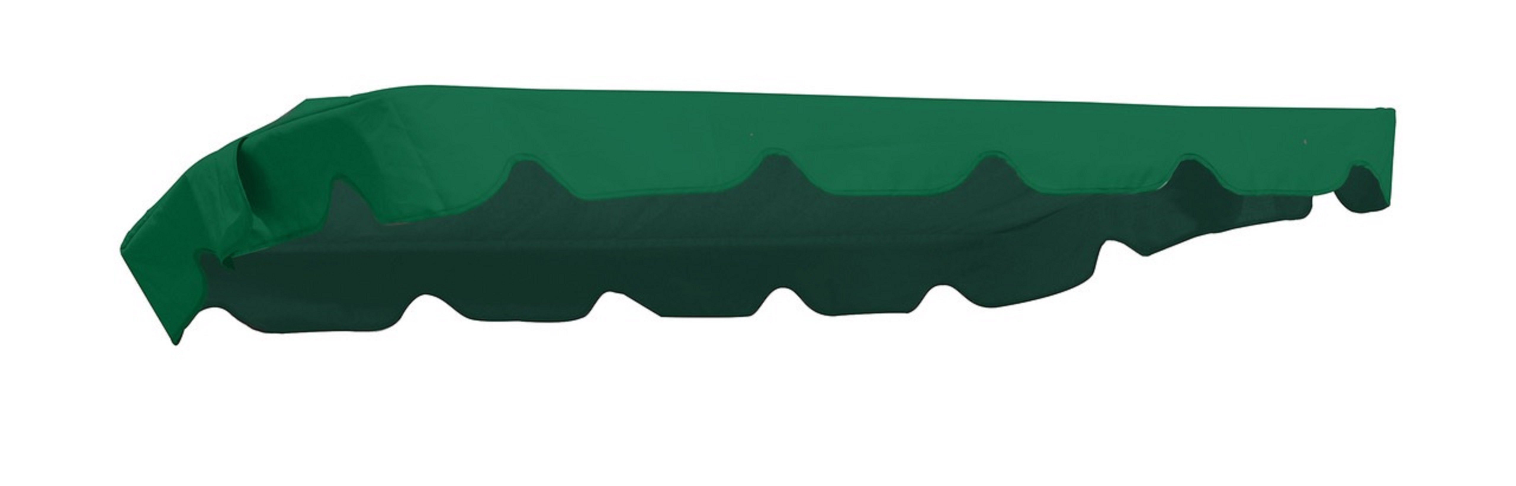 MFG Freizeitmöbel Hollywoodschaukelersatzdach 182 x 134 cm (Taschenmaß 176 x 130 cm), dunkelgrün, 100% Polyester, wasserabweisend