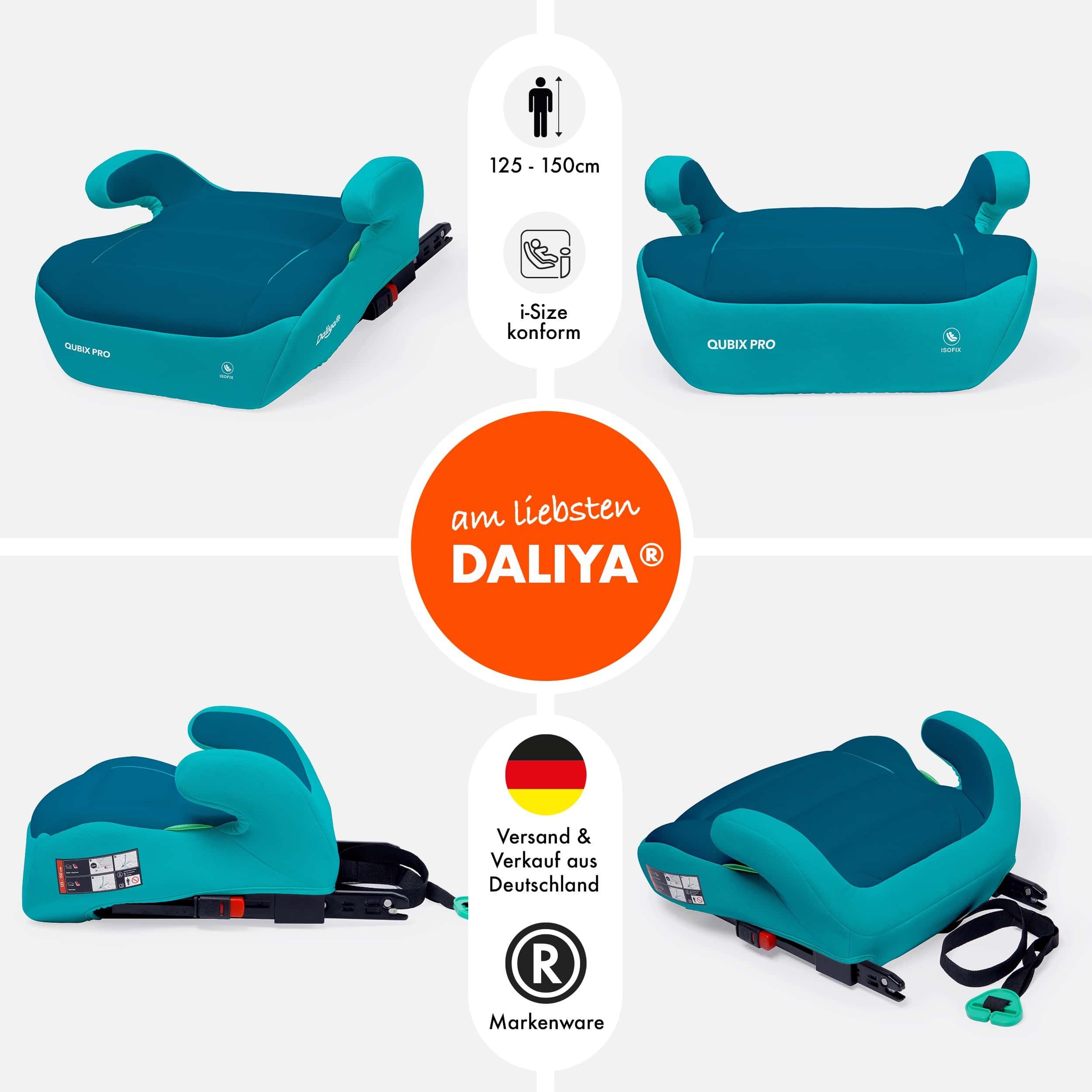 Daliya® Kindersitzerhöhung QUBIX PRO ISOFIX Kindersitz, ab: ab 6 Jahre oder 125cm Körpergröße, bis: bis 12 Jahre oder 150cm Körpergröße, ab: 125 cm, bis: 150 cm – Bild 2 von 5