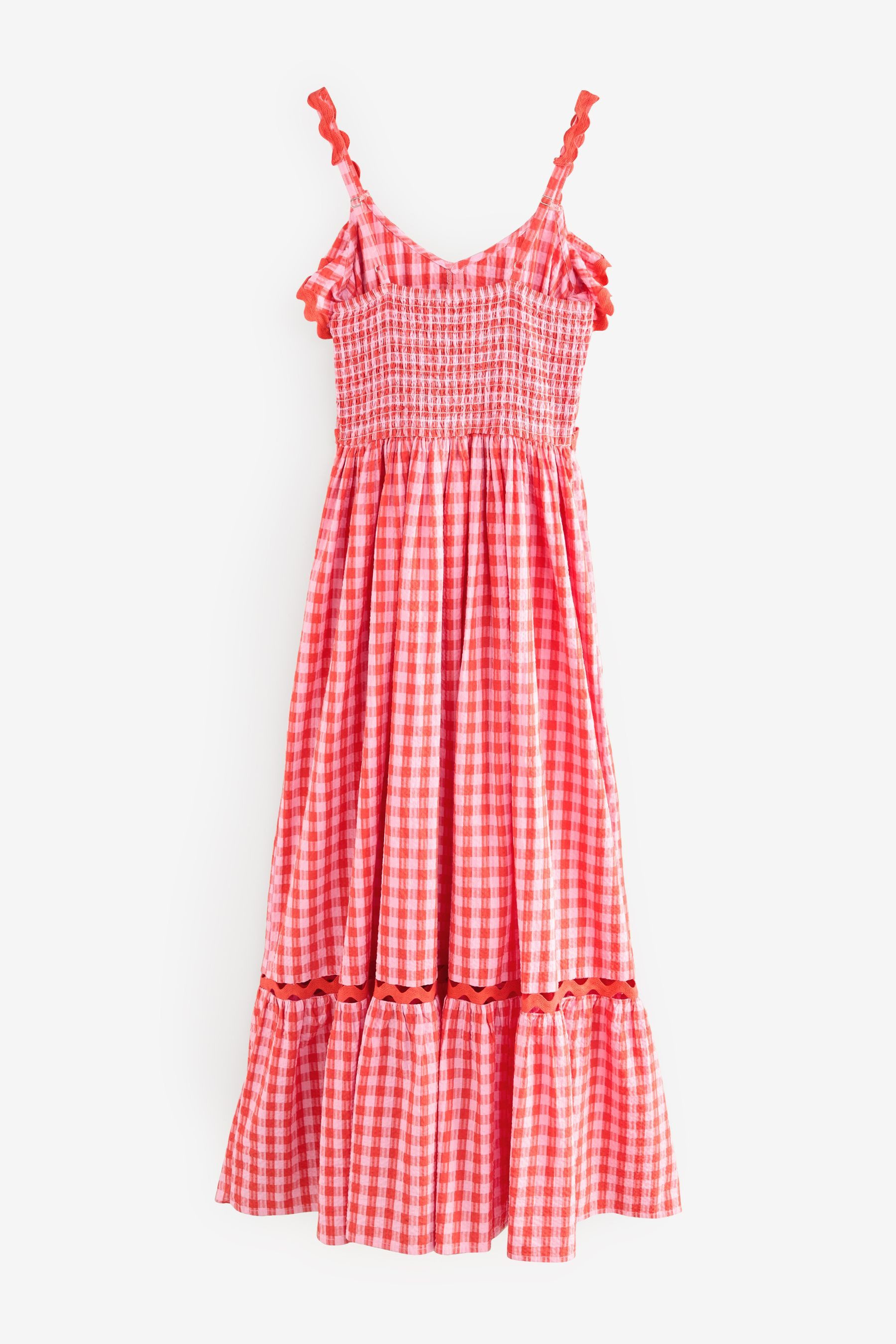 Next Maxikleid Gestuftes, strukturiertes Maxikleid aus günstig online kaufen