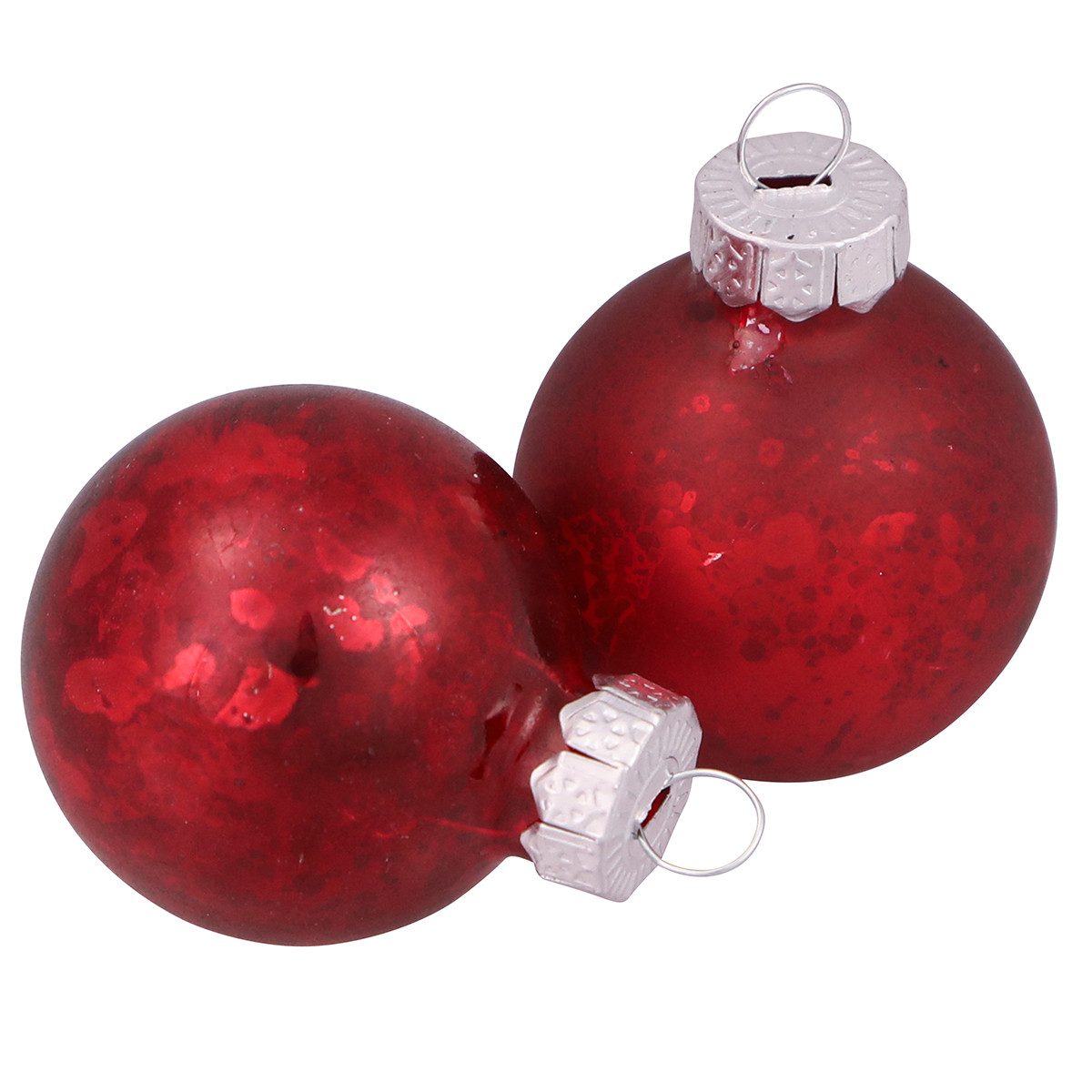 Weihnachtsbaumkugel Weihnachtskugeln Rot 3cm Glas Vintage Mini Ø3cm 22 Stück Nostalgische