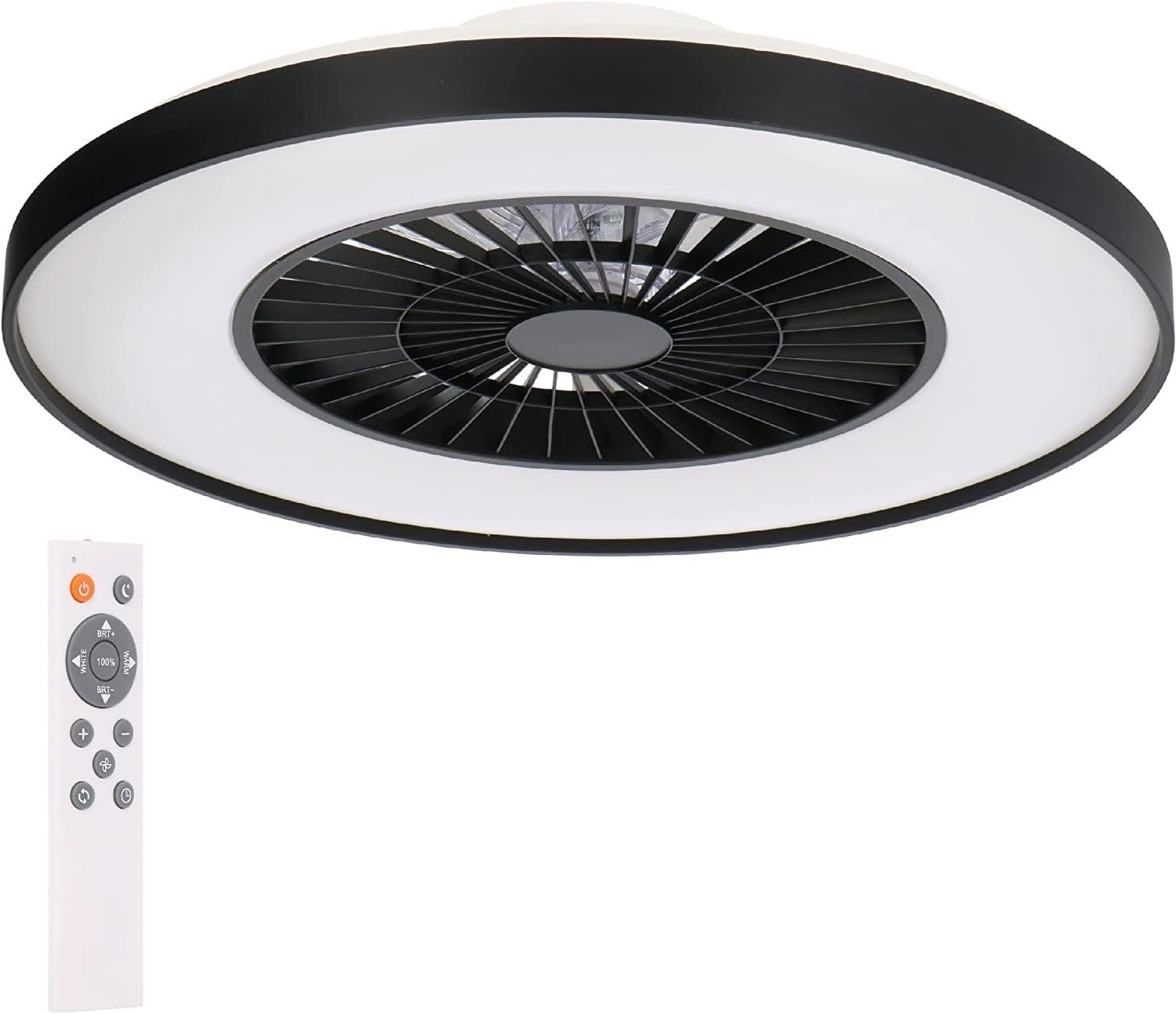 proventa LED Deckenleuchte mit Ventilator, 60W günstig online kaufen