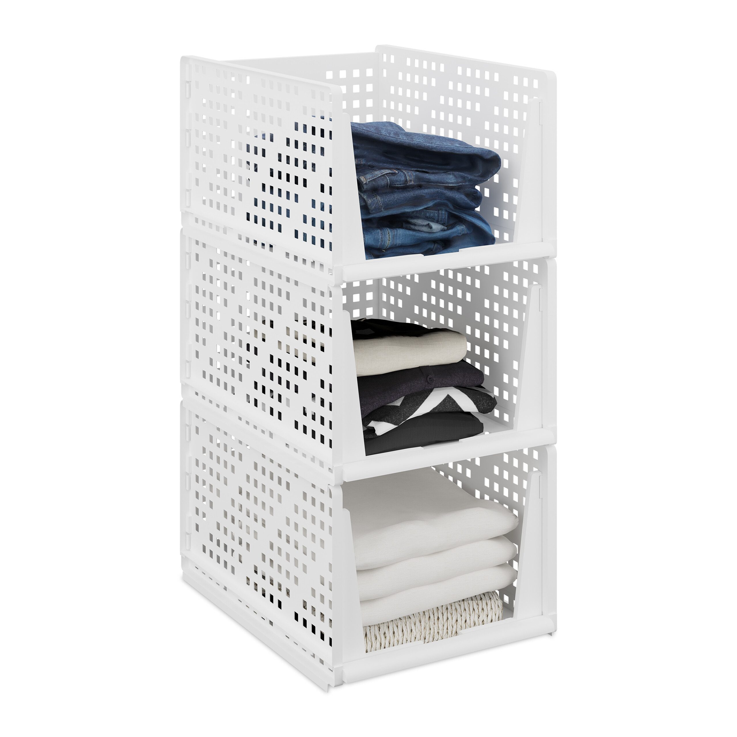relaxdays Aufbewahrungsbox Schrank Organizer im 3er günstig online kaufen